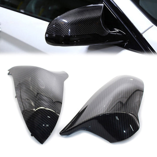Carbon Fiber Car Rearview Mirror Cover Caps for BMW F80 M3 F82 M4 2015-19 2PCS