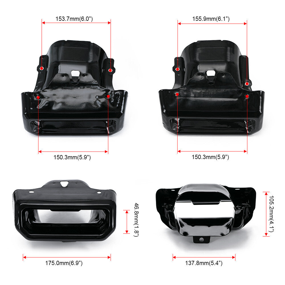 Exhaust Tips Bezels Gloss Black For 2019-2024 for Chevy Silverado for GMC for Sierra 1500