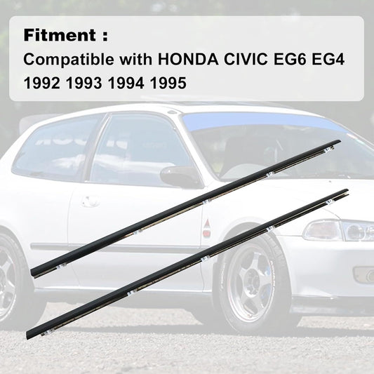 Fit for Honda for Civic EG6 EG4 3D 1992-1995 Outer Window Door Molding Set RH LH