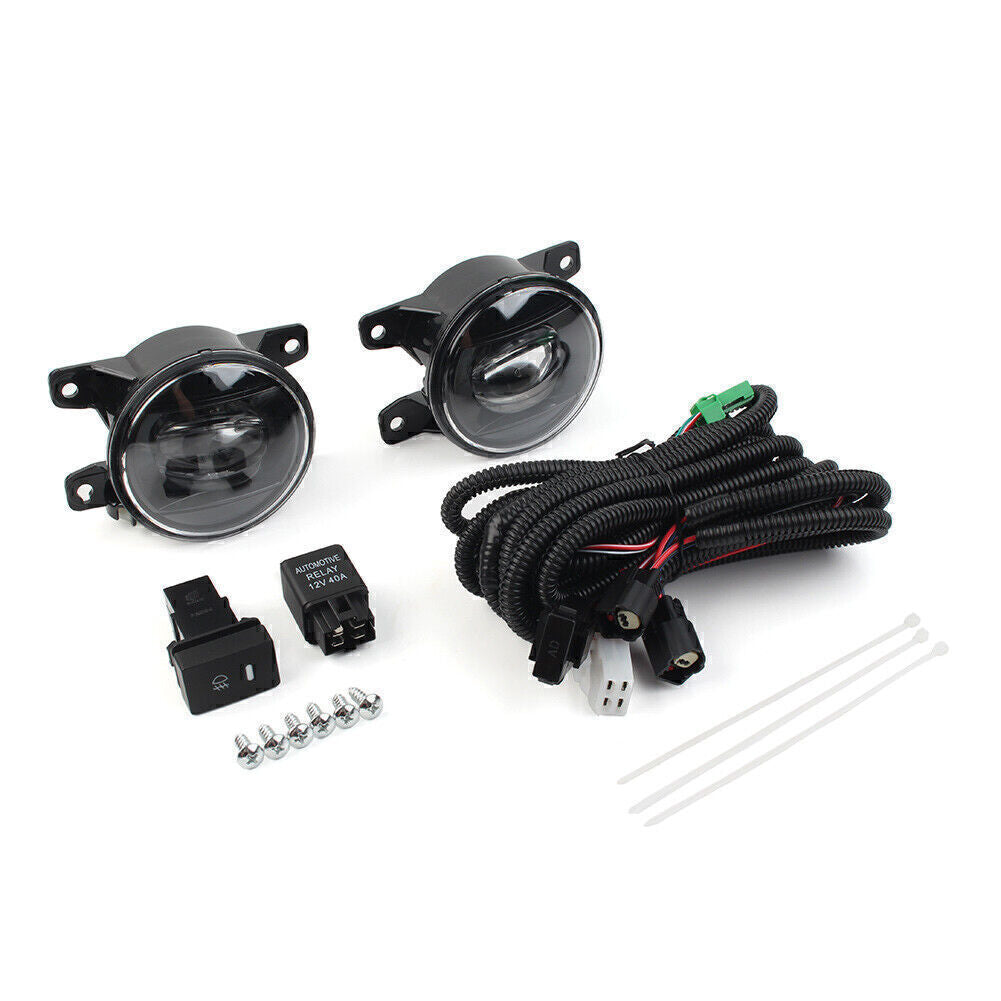 for Honda for Civic Sedan 2022+ 2x Front LED Fog Light Lamps w/Cable Switch