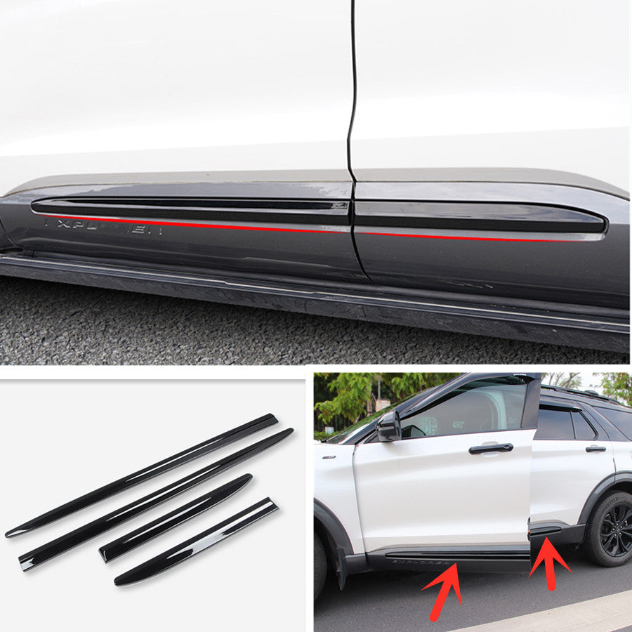 for Ford Explorer 2020-2022 ABS Black SIDE DOOR BODY MOLDING TRIM Accessories