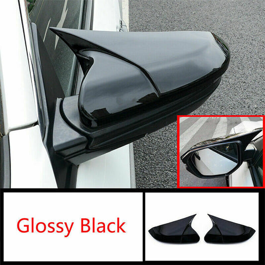 Glossy Black OX Horn Rear View Side Mirror Covers for Honda for Civic 2016-2021 10Th