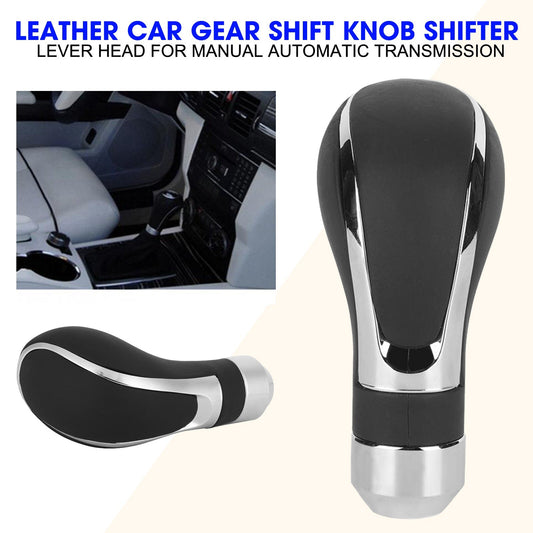 Gear Shift Knob Shifter Lever Head Leather fit Manual Automatic Transmission AT