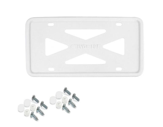 1 piece of white silicone car license plate frame cover cap for trunk suitable for Chevrolet