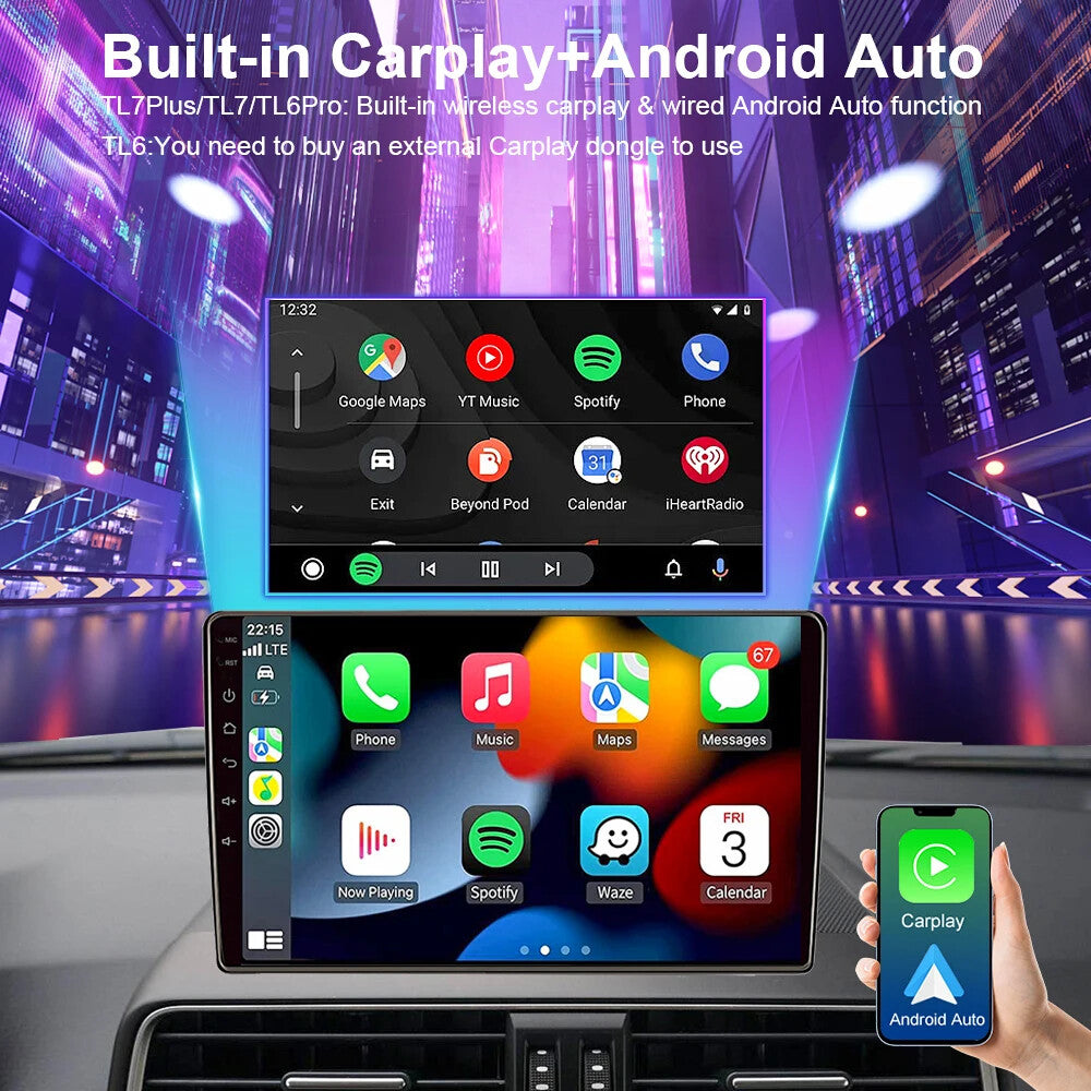 for Toyota Yaris GPS Navigation Car Radio Auto Multimedia Player Carplay Screen