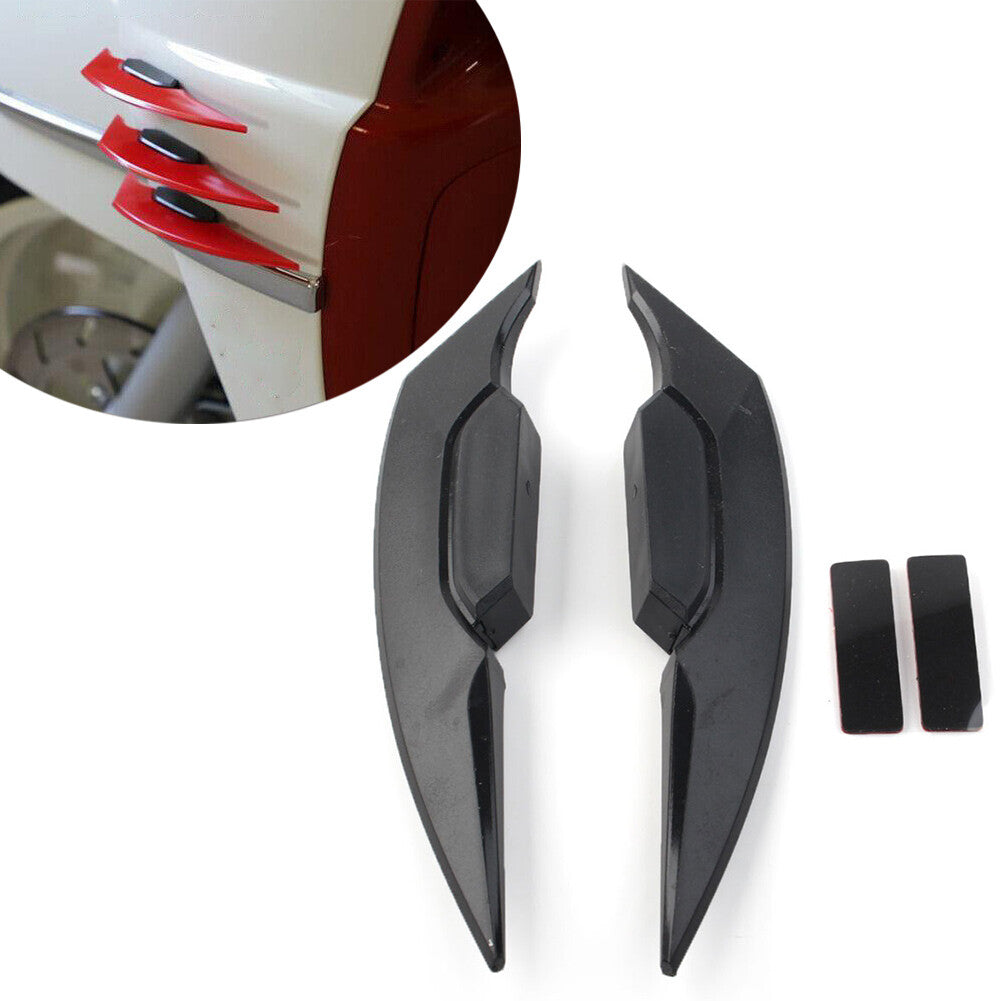 Fairing Winglets Side Spoiler Deflector Air Wing Kit Universal Black Motorcycle