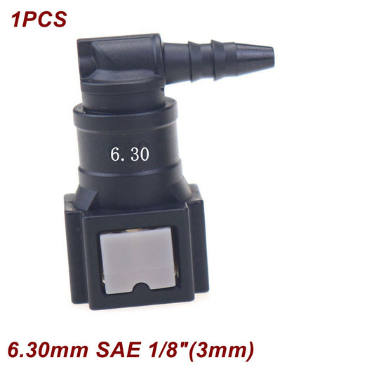 1-piece elbow 90-degree nylon fuel line quick-connect release hose 6.30mm SAE 1/8