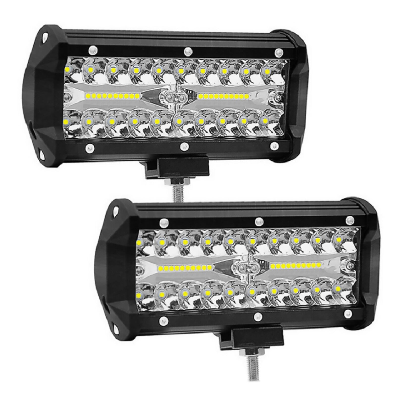 7 120W Spot Beam Waterproof LED Work Light Bar Car SUV Off Road Lamps DC12-48V