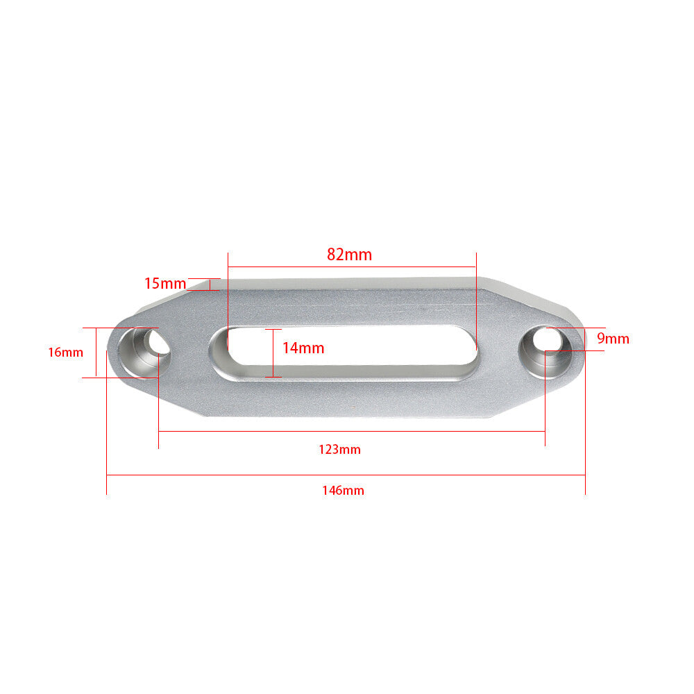 Hawse Fairlead for Synthetic Winch Rope Cable Lead Guide ATV Silver Aluminum