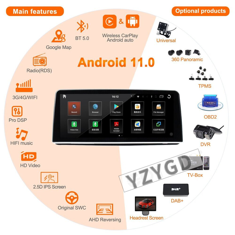 for BMW 7 Series G11 2016-2020 Android Stereo 2Din Car Radio GPS CarPlay 256GB