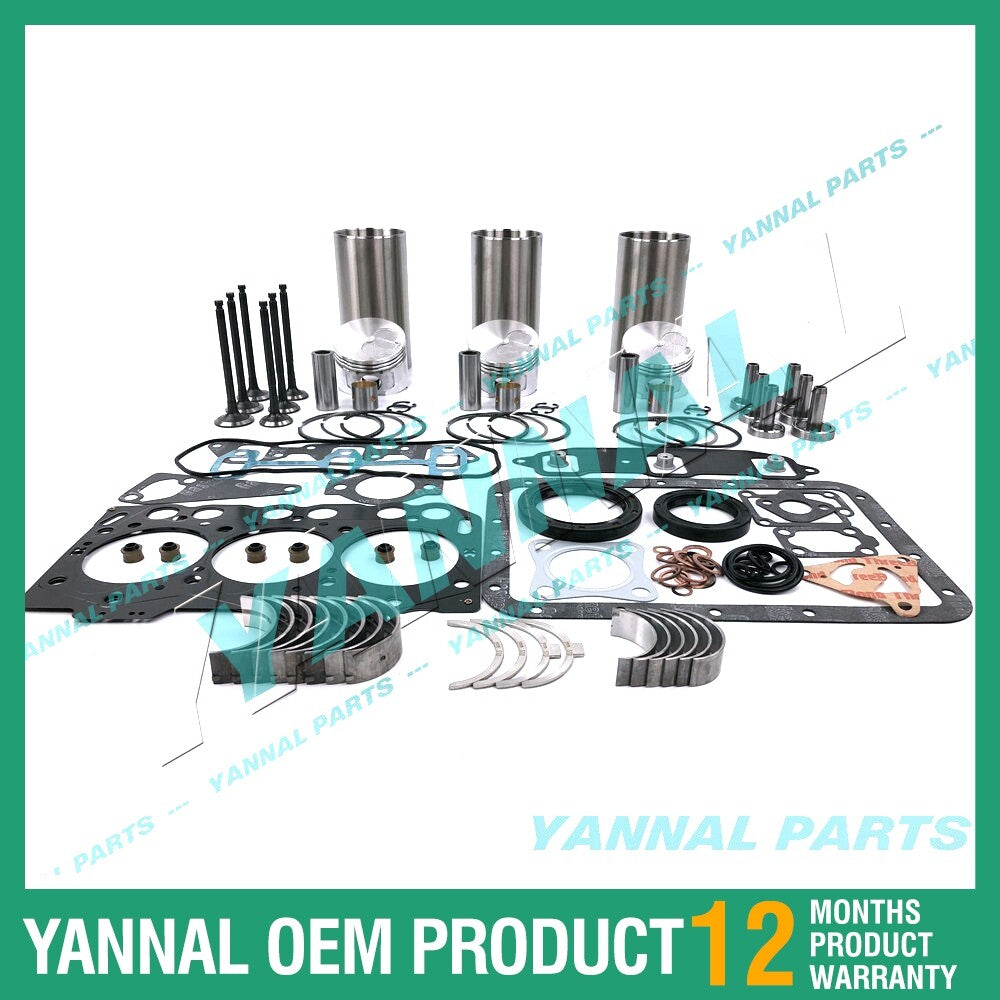TK3.74 Engine Rebuild Kit with Shim Bearing Valve for Yanmar Diesel Engines