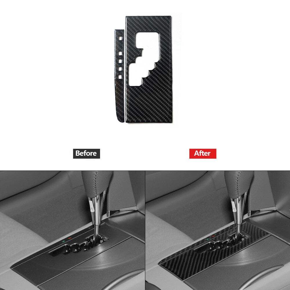 2pcs Carbon Fiber Automatic Transmission Cover Trim TypeC for Toyota for Camry 07-11