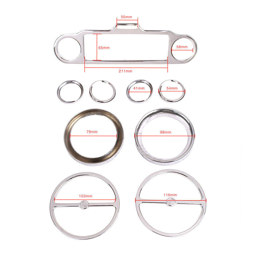 Chrome Inner Fairing Gauge Speaker Trim for Harley Electra Street Glide 96-13