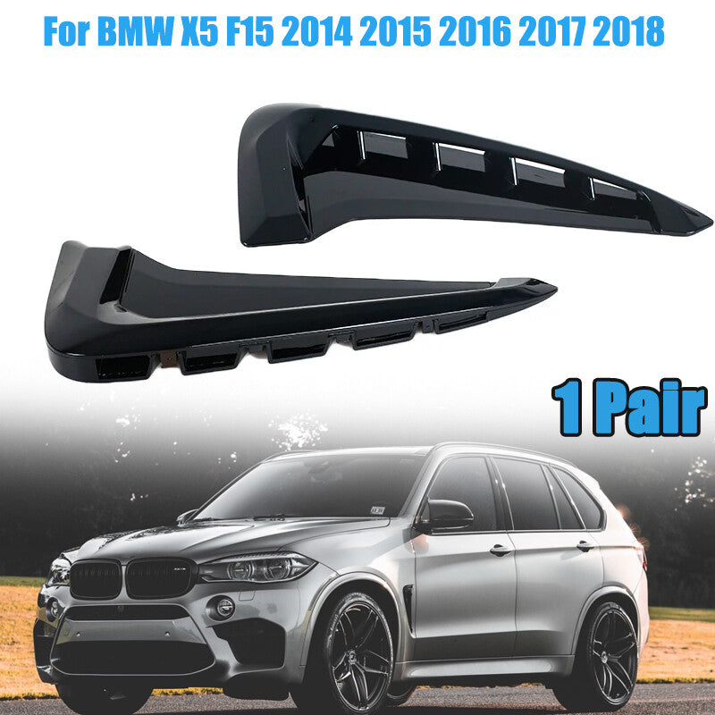 1 Pair Side Wing Air Flow Fender Intake Vent Trim Cover For 2014-2017 for BMW X5 F15
