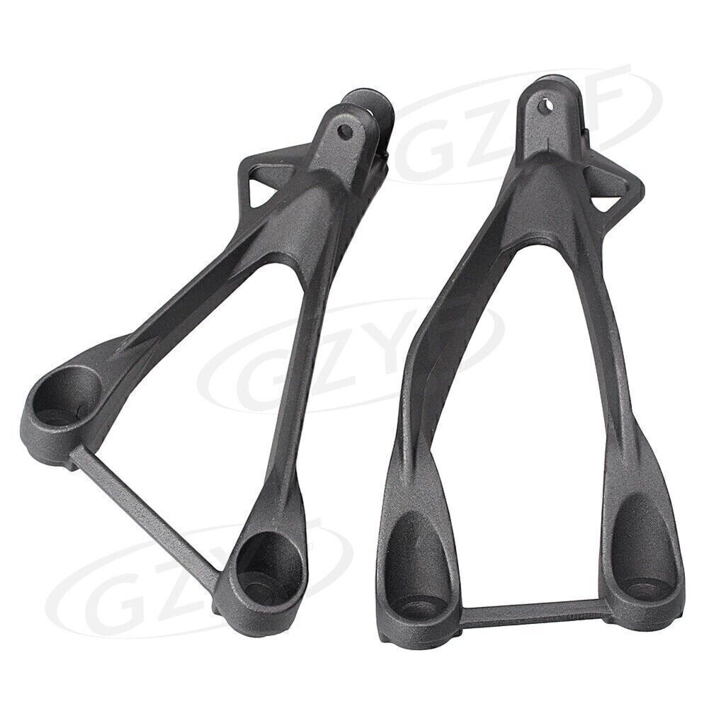 Passenger Footrests Foot Pegs Hanger Assembly Kit Fit 05-08 for Kawasaki ZX-6R