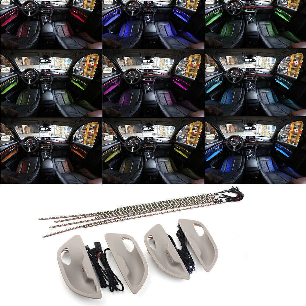 Grey Interior Led Ambient Door Light Stripes 9 Color Fits for BMW 5 Series F10/ F11