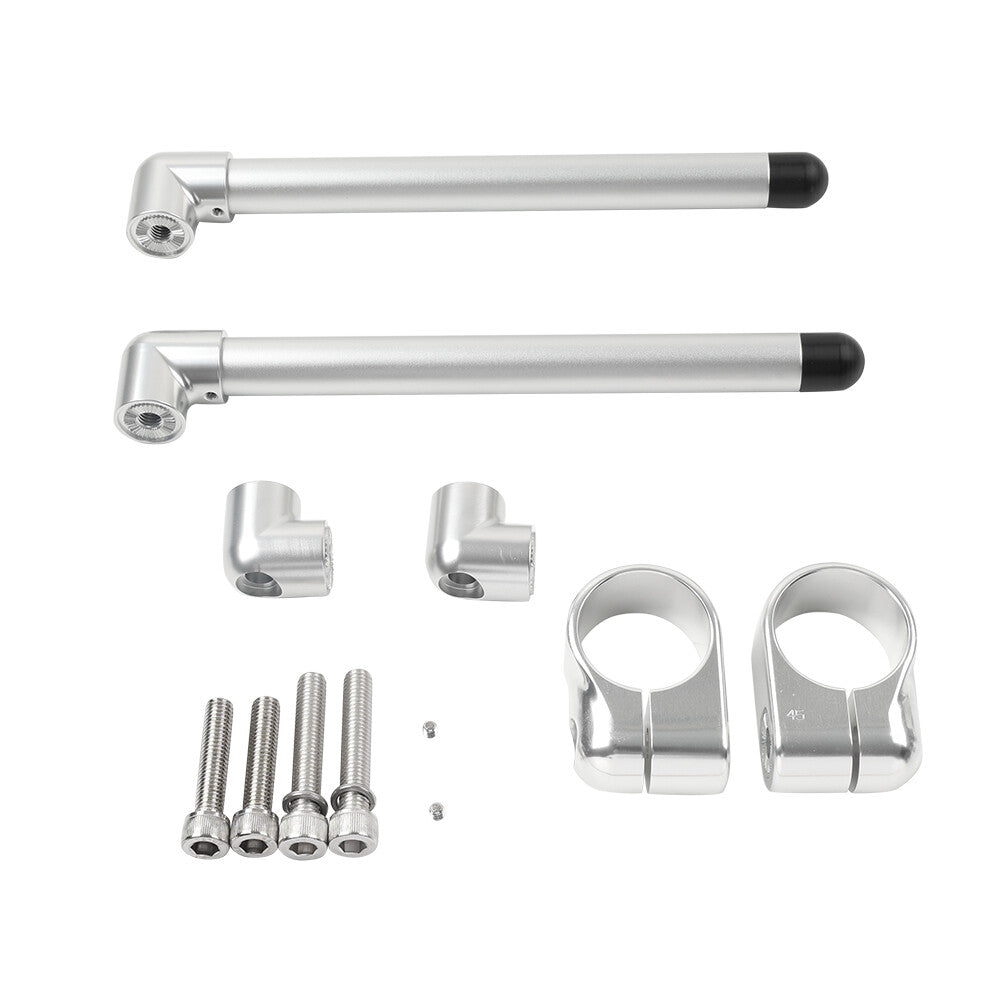 Universal 45MM Cafe Racer Bars 7/8 Motorcycle Clip-On Handlebar Fork Tube