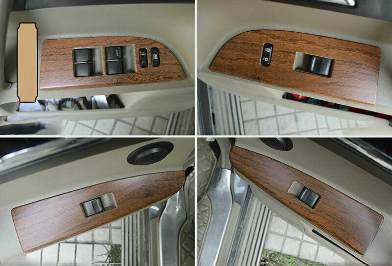 for Toyota Highlander 2008-13 Wood Grain Car Window Lift Panel Switch Cover Trim