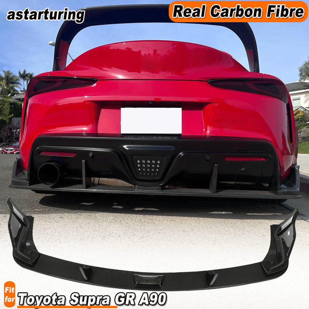Fit for Toyota Supra A90 2019-2022 DRY Carbon Rear Bumper Diffuser Lip Spoiler