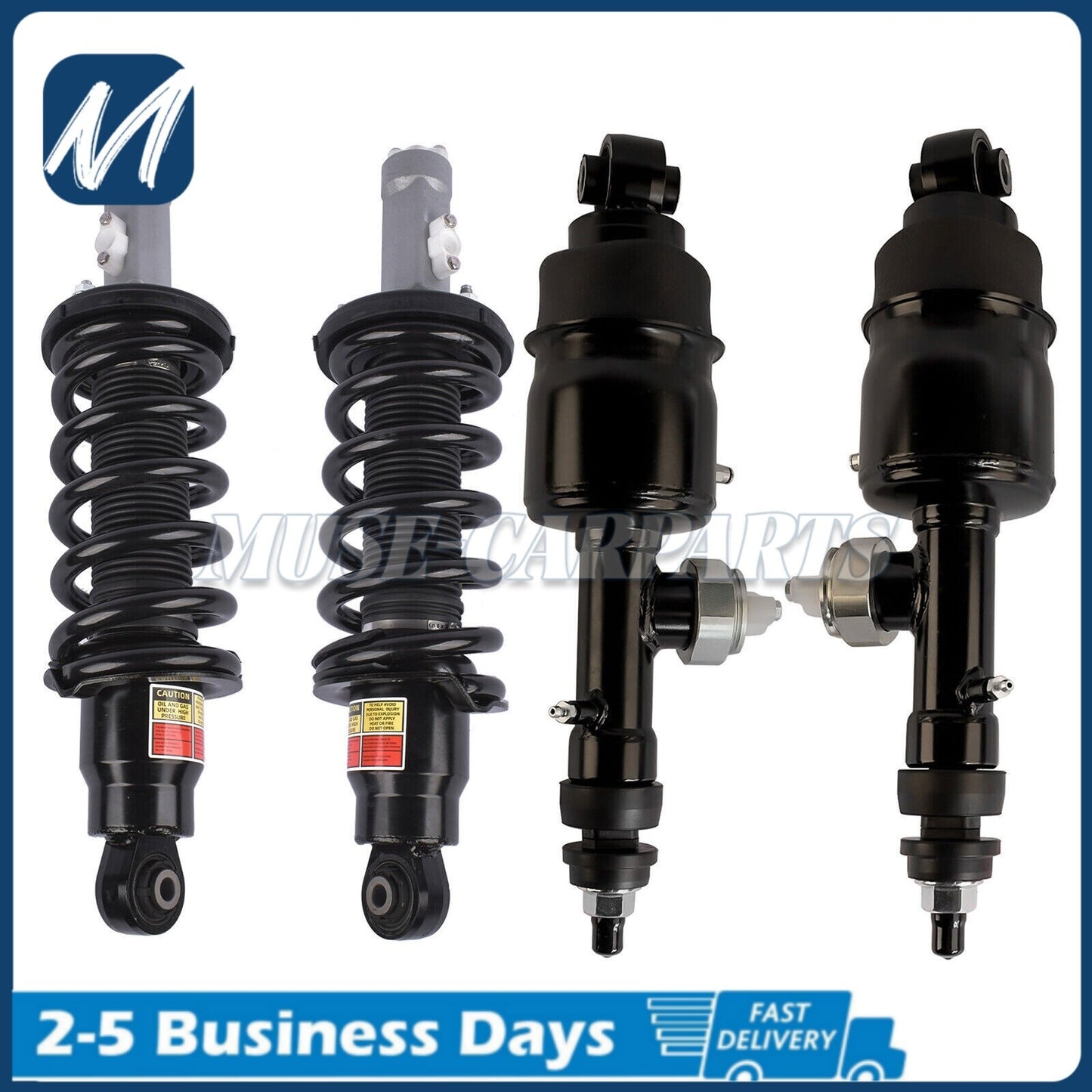 A pair of rear shock absorber strut assemblies electronically compatible with for Audi for A4 S4 for A5 S5 08-17 8F0513025A