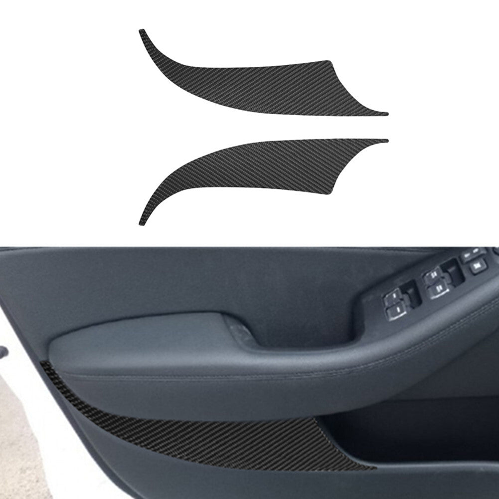 2Pcs Carbon Fiber Front Door Door Panel Cover Trim for KIA Cadenza 2014-2016
