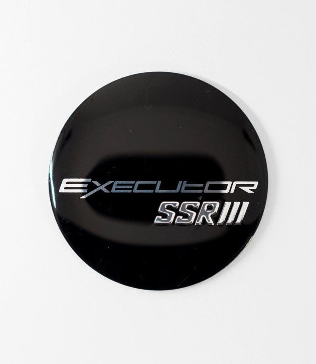 Black 4x56mm SSR Executor Wheel Center Sticker, Rim Sticker, Edge Sticker, Logo