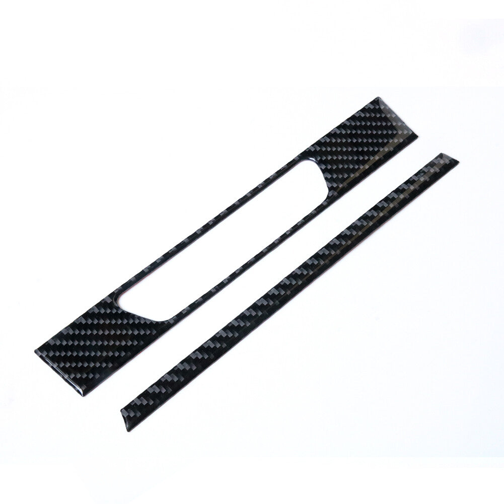 2Pcs Carbon Fiber Cheat Heated Button Sticker Trim Cover for Honda for Civic Coupe