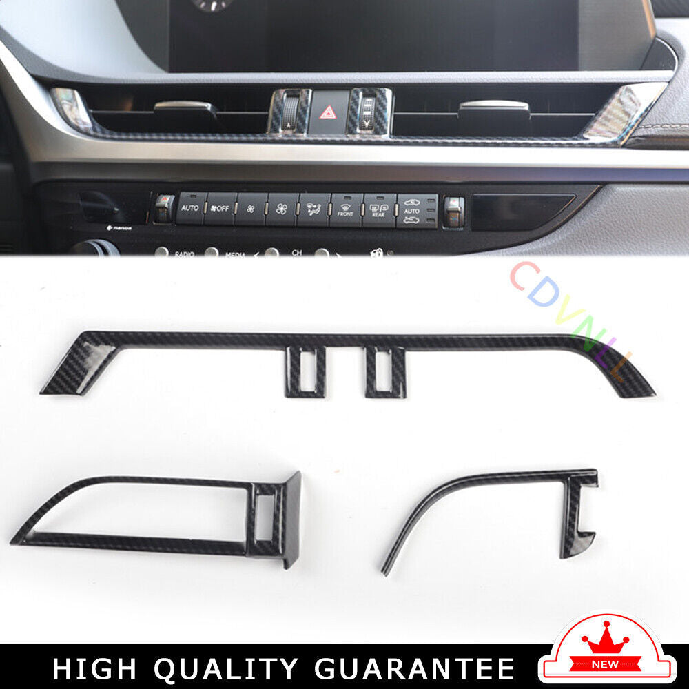 Middle Air Outlet Vent Cover Trim Fit for Lexus for ES 2018-2021 Black Carbon Fiber