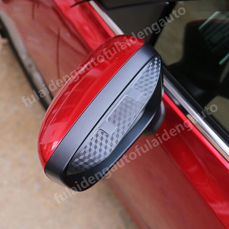 for Mazda 3 Axela 2019-2023Carbon Fiber Rear View Mirror Rain Eyebrow Cover Trim