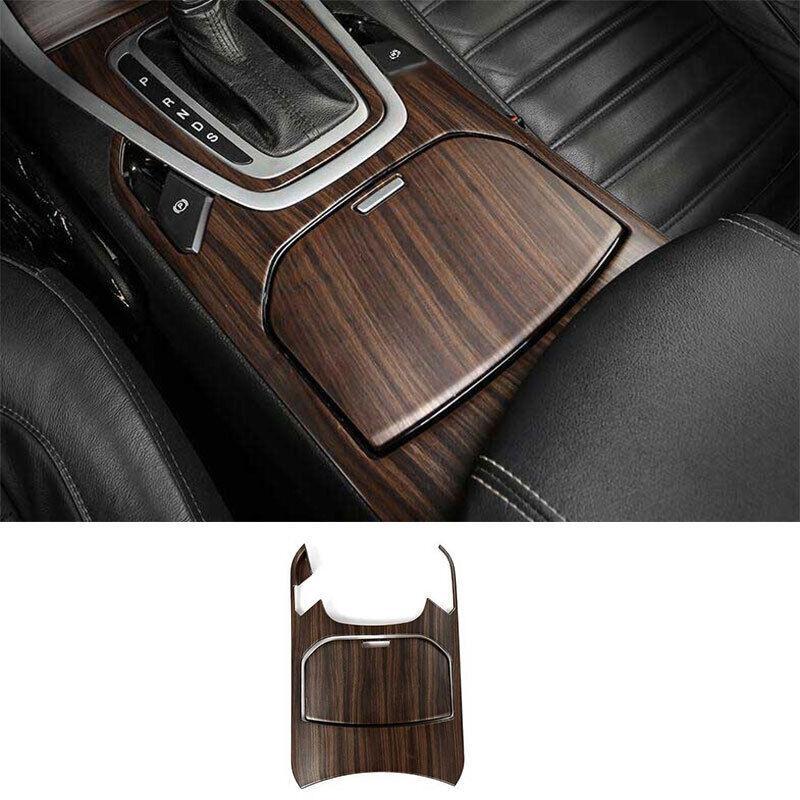 Central Console Gear Shift Cover Trim 2PCS for Ford Edge 2015-2018 DX Wood Grain