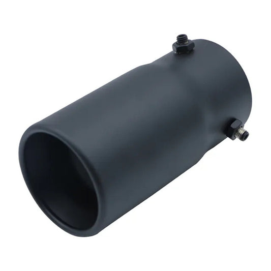 1Pcs Car 70mm Exhaust Tail Muffler Tip Straight Pipe Single Outlet Matte Black