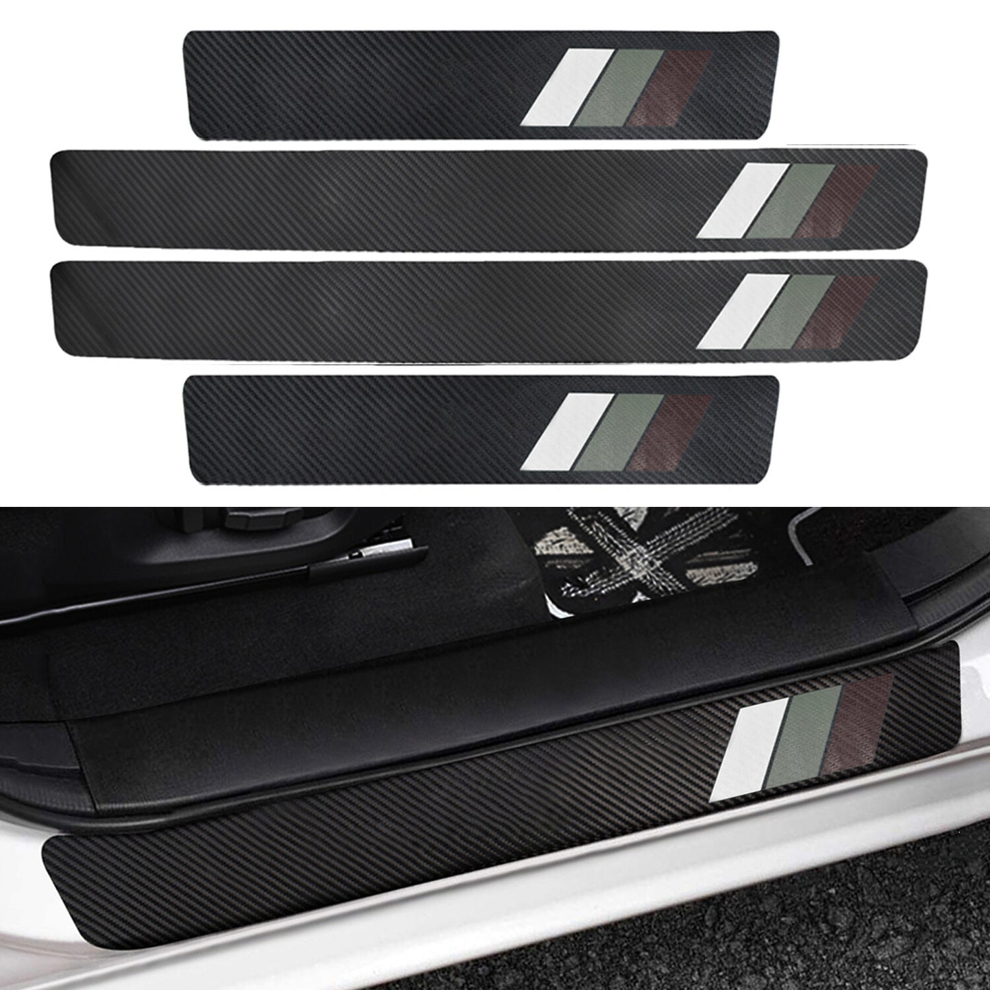 4pcs for Toyota Tundra Cab Pickup Door Sill Plate Protector Anti Scratch Covers