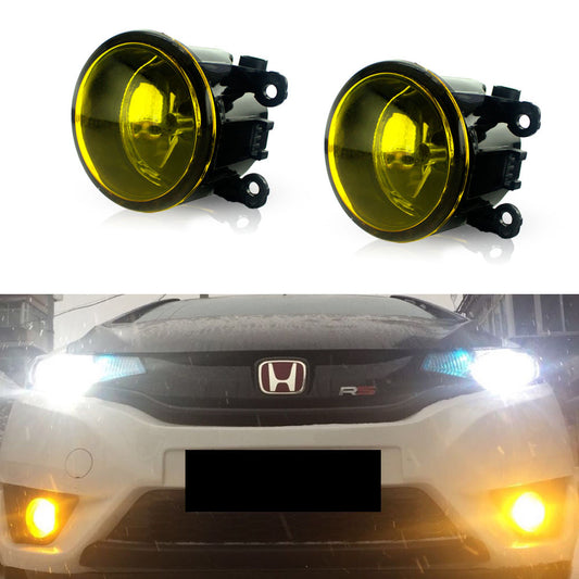 Replacement fog lights for Acura,for Honda,for Ford,and for Nissan (gold color with H11 bulb)