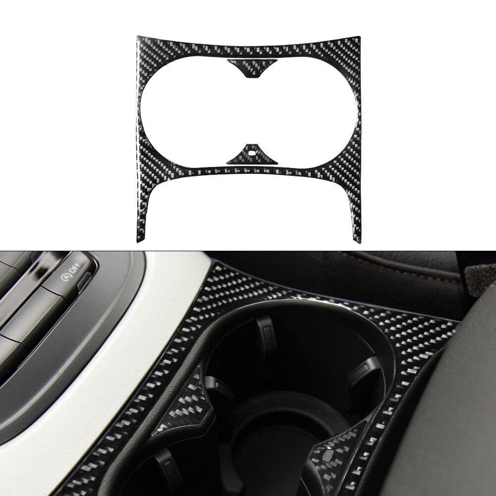 3Pcs Center Cup Holder Trim Cover Decoration Carbon Fiber for Audi Q5 2009-2017