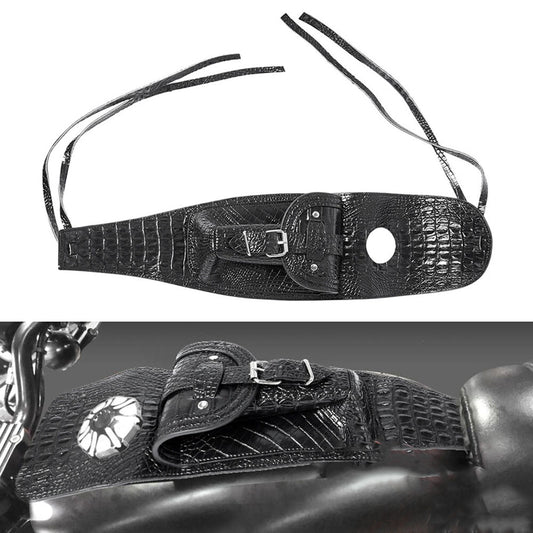 Fuel Gas Tank Cover Panel Dash Console Center Pouch Bag for Harley Sportster Blk