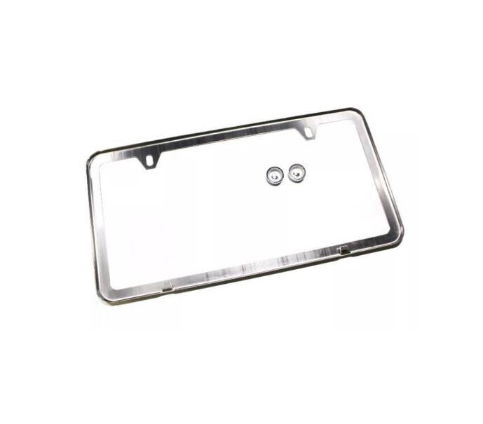 1 piece of car license plate frame cover cap, rear trunk ultra-thin chrome plating, suitable for Cadillacs.