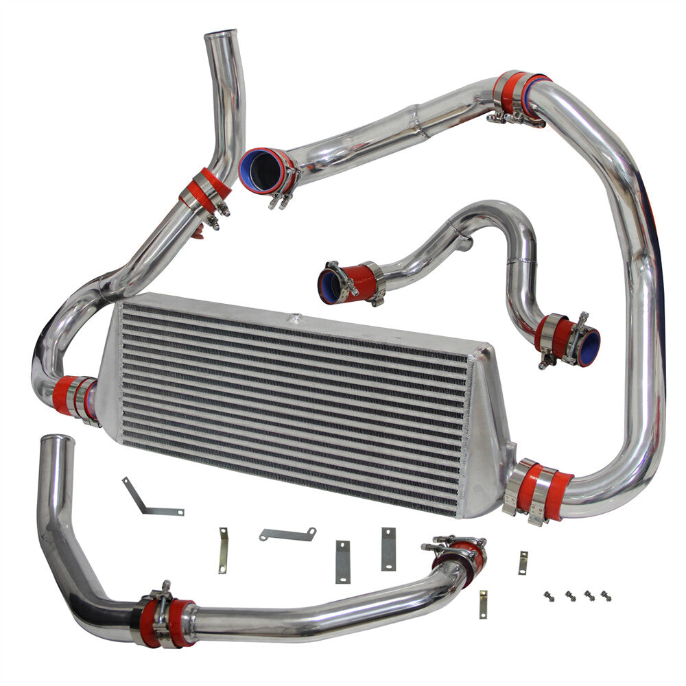 Front Mount Turbo Intercooler Kit for Subaru WRX STI Impreza GDA GDB 00-05 Red