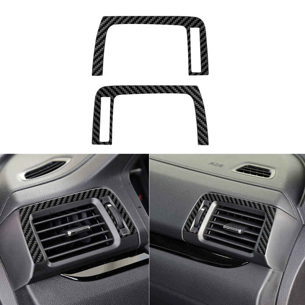 2x Carbon Fiber Front Door Air Vent UP Frame Trim for Honda Ridgeline 2017-2020