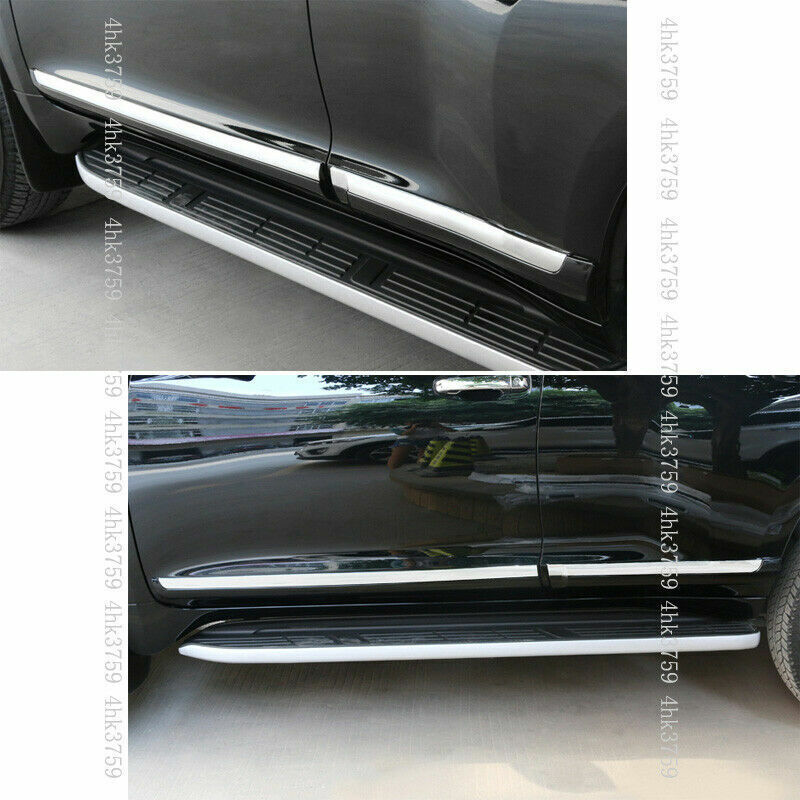 for Toyota Prado FJ150 2010-2021 Side Door Body Strip Rubbing Cover trim ABS 4Pc
