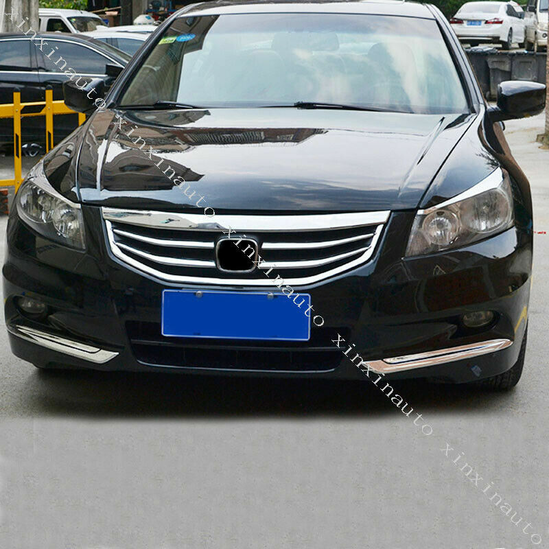 2P ABS Chrome Headlight Lamp Eyebrow Molding Trim Cover for Honda Accord 2008-12