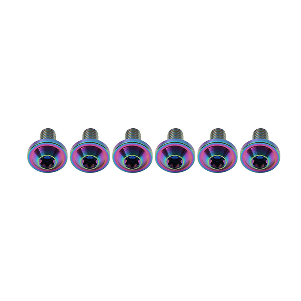 6pcs Alloy Bolts Truss Torx Head Screws M6x10mm For Motorcycle Rainbow