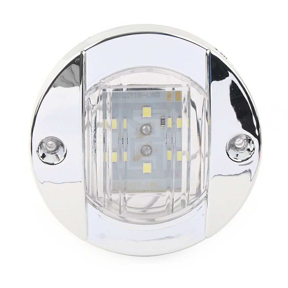 Round 12V LED Side Marker Trailer Lights For Truck Trailer RV Boat White