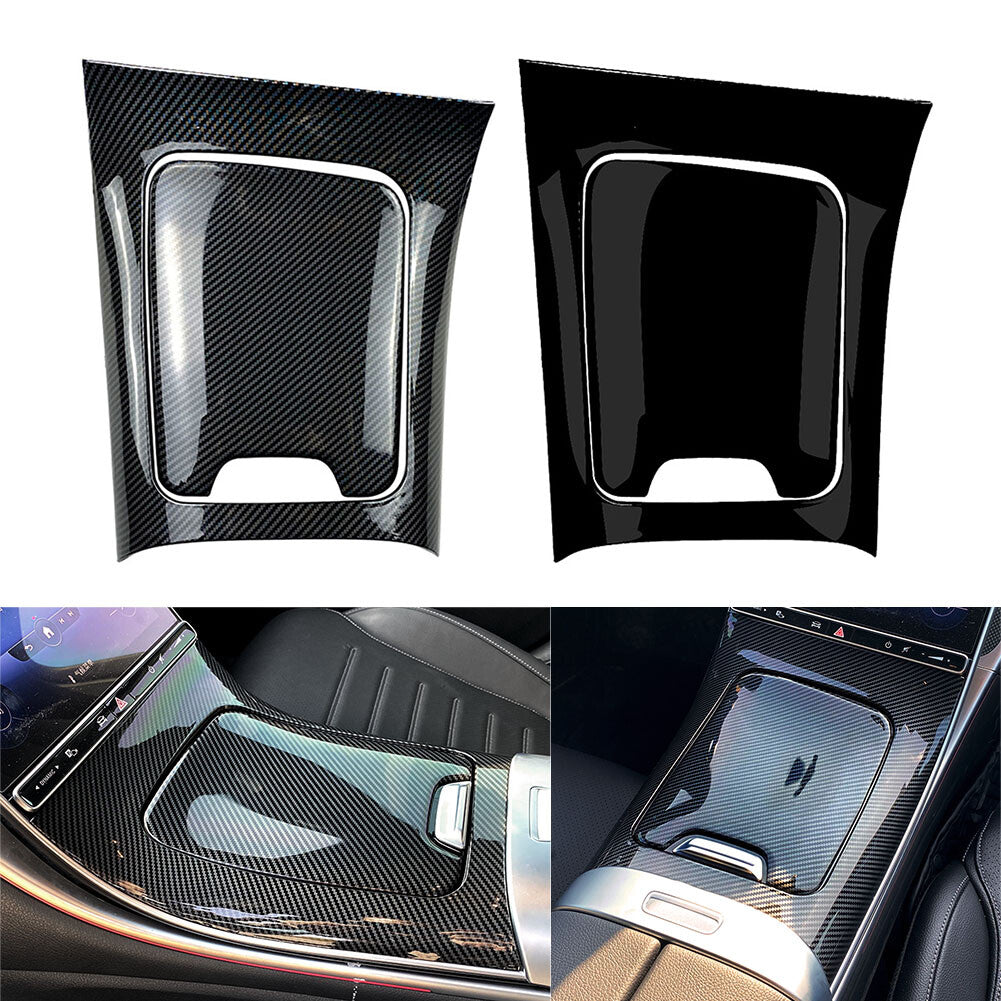 Car Central Console Gear Shift Panel Trim for Benz C-Class W206 Carbon Fiber LHD