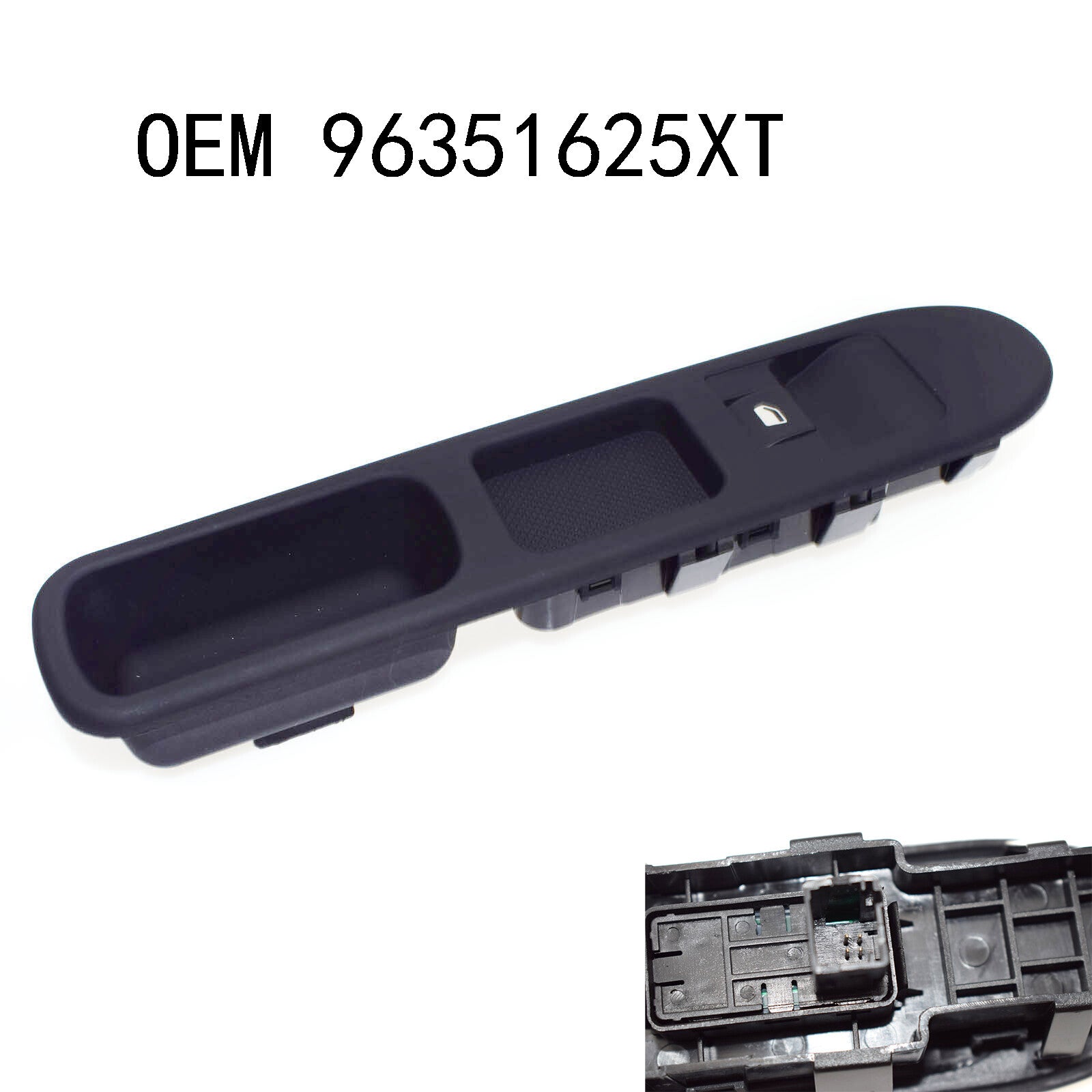 for Peugeot 307 2001-2011 96351625XT Passenger Power Window Switch Control BLACK
