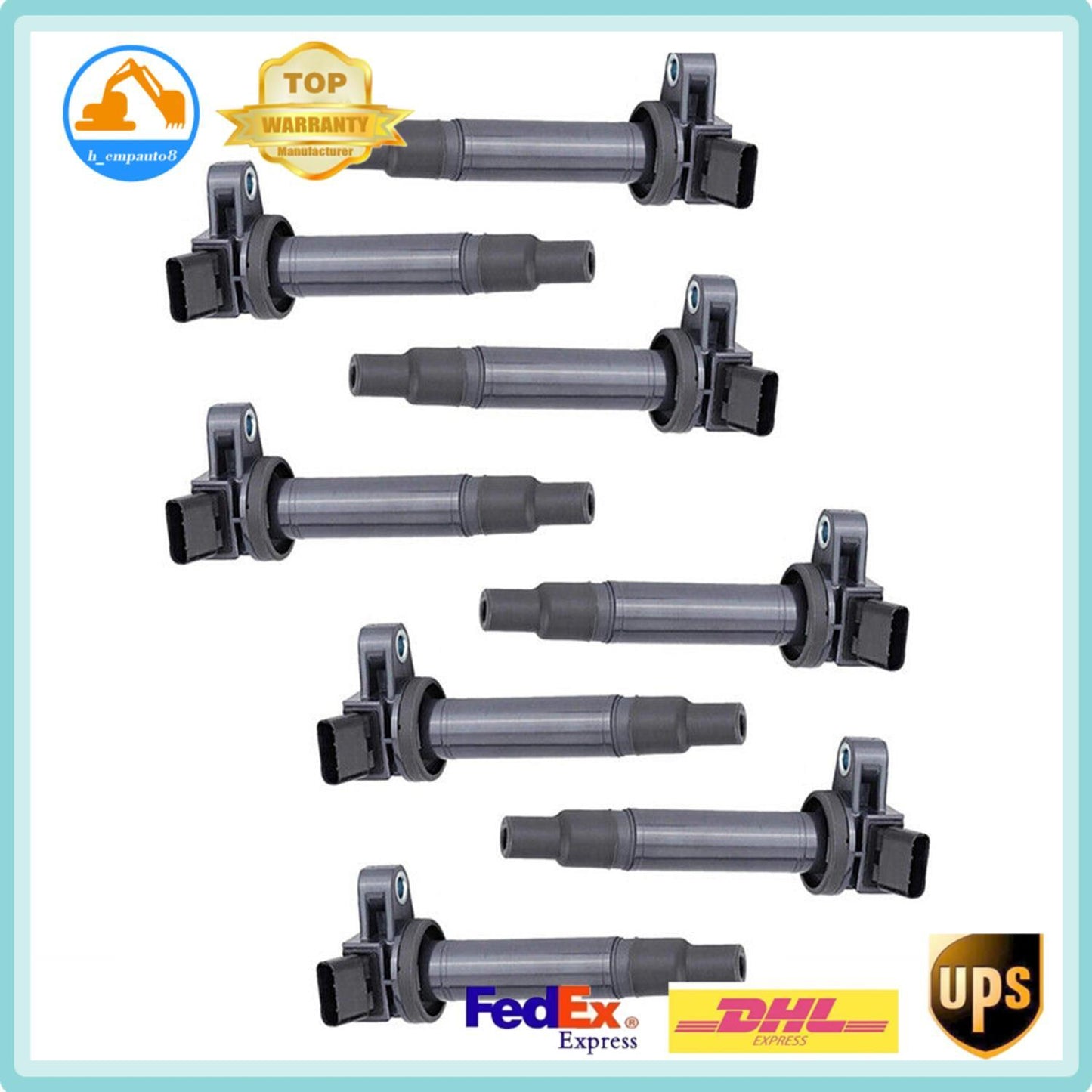 8pcs Ignition Coil 90919-02230 673-1303 for Toyota Tundra Sequoia for LEXUS V8 4.7L
