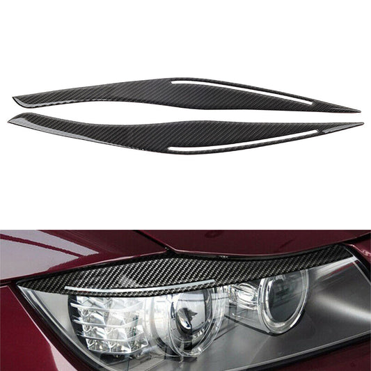Carbon Fiber Headlight Eye Lid Eyebrow Cover for BMW E90 E91 328i 335i 2006-2012