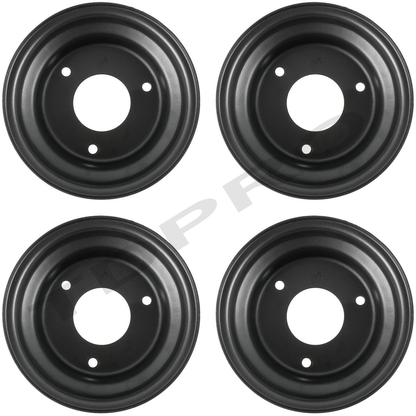4-piece 6-inch rim set with 3 bolts for 145/70-6 tires, suitable for 145x70-6 all-terrain vehicles, four-wheeled for mini bicycles.