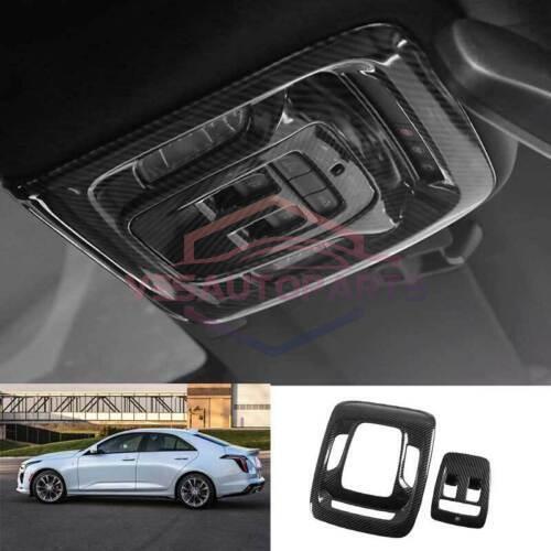 Carbon Fiber Inner Front Reading Light Frame Cover Trim for Cadillac CT4 2020-24