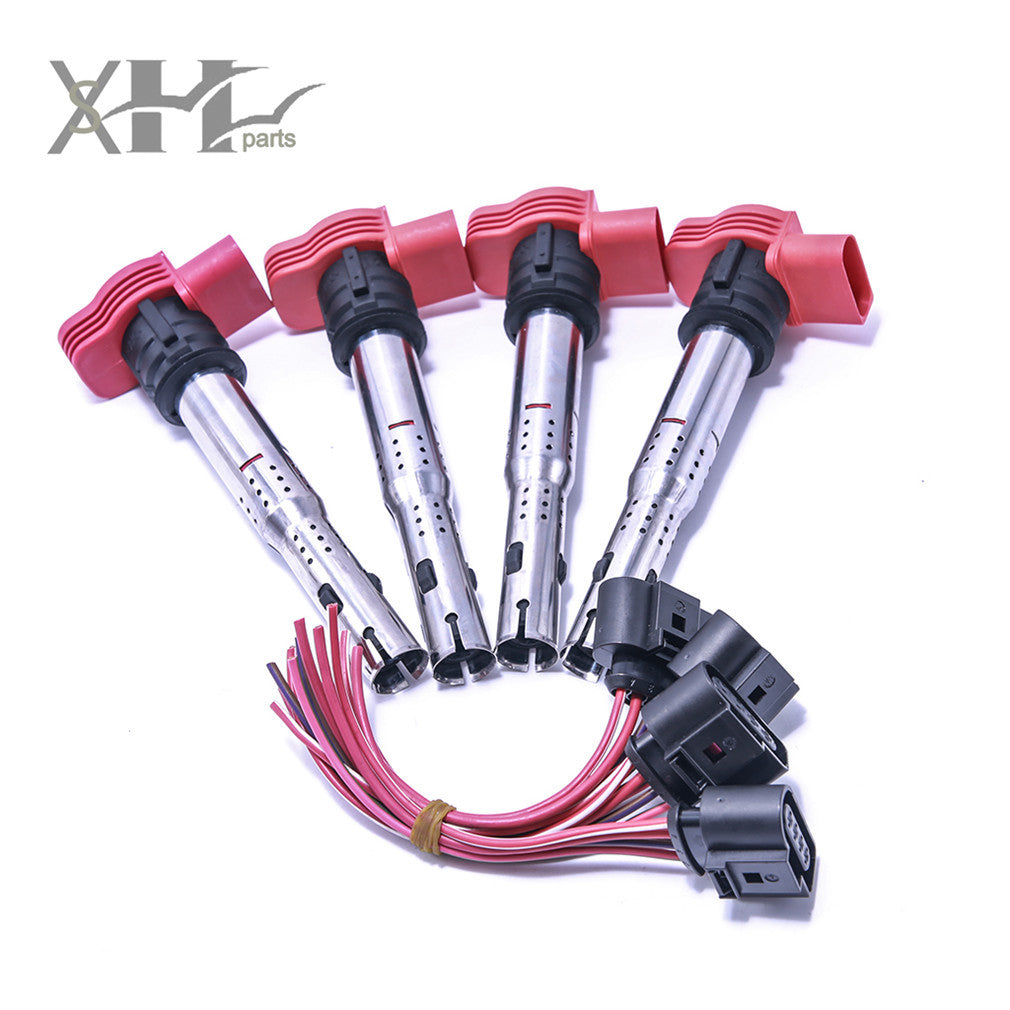 4Sets of Connector PlugIgnition Coil for AUDI for A4 S4 Q5 R8 for VW Touareg 06E905115E