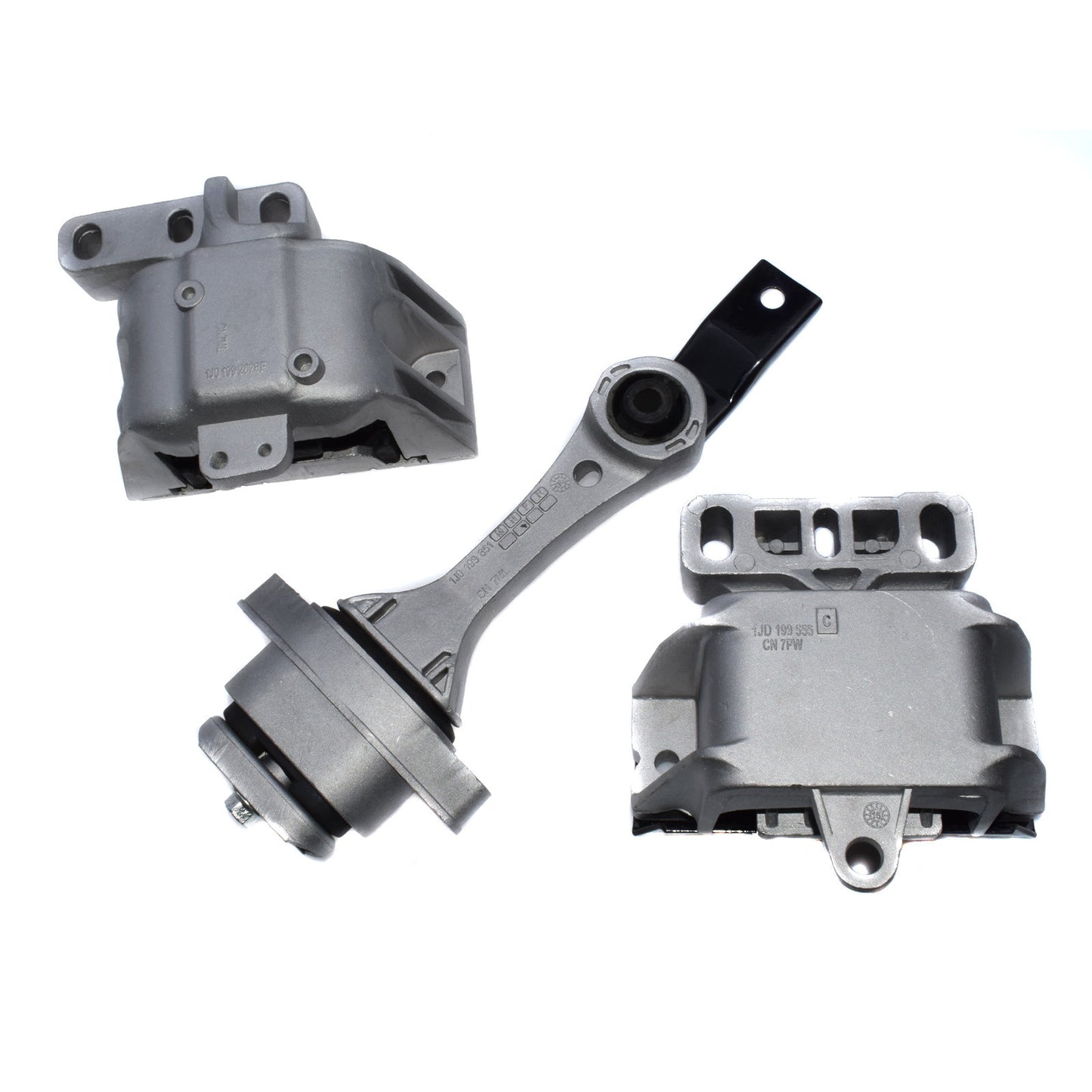 1J0199555AJ is a 3-piece set for mounting the engine, motor, and automatic transmission of a for Volkswagen for Golf GTI 1.8 engine.